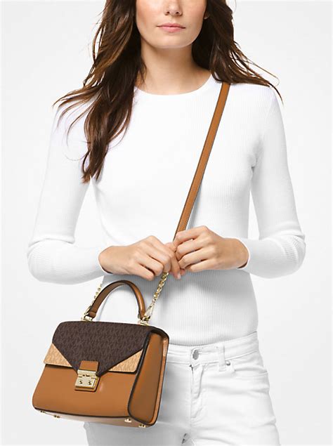 michael kors sloan logo and leather satchel|Sloan Color.